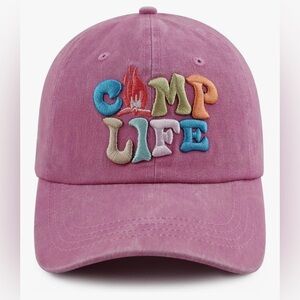 Camp Life Pink Baseball Cap